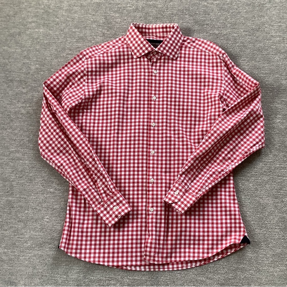 VKNAGRANI Red Checkered Men's Buttondown Shirt Sz. L